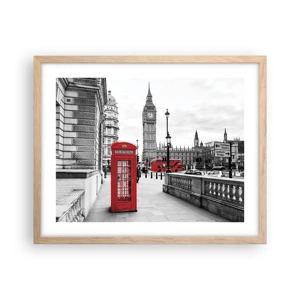 Poster in light oak frame - Undoubtedly London - 50x40 cm