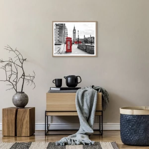 Poster in light oak frame - Undoubtedly London - 50x40 cm