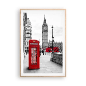 Poster in light oak frame - Undoubtedly London - 61x91 cm