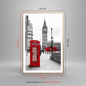 Poster in light oak frame - Undoubtedly London - 61x91 cm