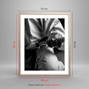 Poster in light oak frame - Warrior's Soul - 40x50 cm