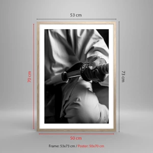 Poster in light oak frame - Warrior's Soul - 50x70 cm