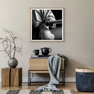 Poster in light oak frame - Warrior's Soul - 60x60 cm