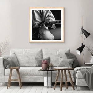 Poster in light oak frame - Warrior's Soul - 60x60 cm