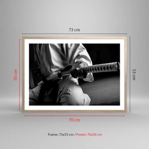 Poster in light oak frame - Warrior's Soul - 70x50 cm