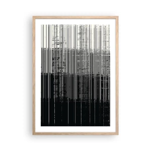 Poster in light oak frame - Waves and Vibrations - 50x70 cm