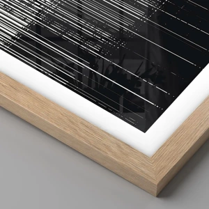 Poster in light oak frame - Waves and Vibrations - 50x70 cm