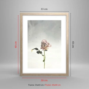 Poster in light oak frame - Welcoming of Spring - 30x40 cm