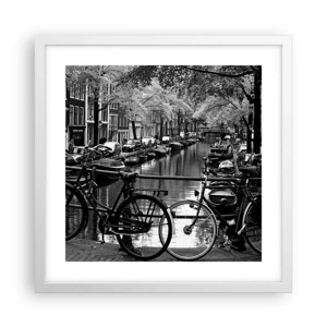 Poster in white frmae - A Very Dutch View - 40x40 cm