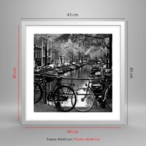 Poster in white frmae - A Very Dutch View - 40x40 cm