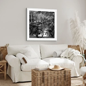 Poster in white frmae - A Very Dutch View - 40x40 cm