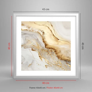 Poster in white frmae - Abstract: Beauty and Good - 40x40 cm