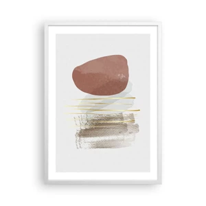 Poster in white frmae - Abstract Colonnade - 50x70 cm