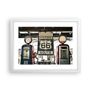 Poster in white frmae - American Retro Trip - 40x30 cm