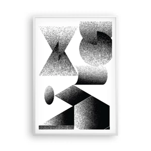 Poster in white frmae - Angles and Ovals - 70x100 cm