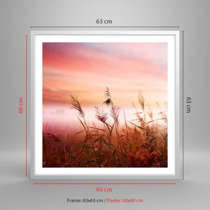 Poster in white frmae - Blowing in the Wind - 60x60 cm