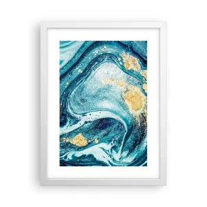 Poster in white frmae - Blue Whirl - 30x40 cm