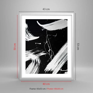 Poster in white frmae - Breaking the Darkness - 40x50 cm