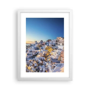 Poster in white frmae - Essence of Greekness - 30x40 cm