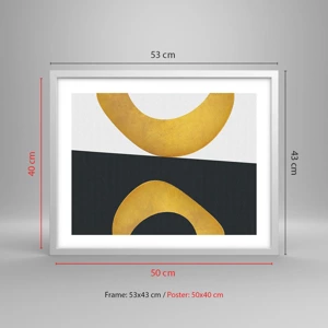 Poster in white frmae - First Of All: Gold - 50x40 cm