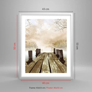 Poster in white frmae - Gentle Sadness of Autumn - 40x50 cm