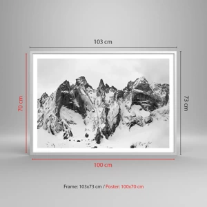 Poster in white frmae - Granite Ridge - 100x70 cm