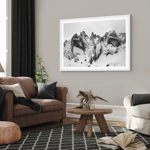 Poster in white frmae - Granite Ridge - 100x70 cm