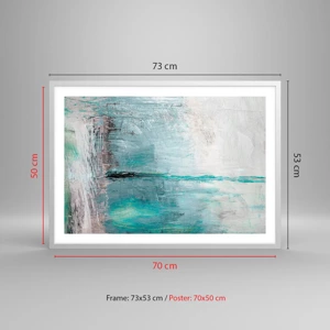 Poster in white frmae - Horizontally in Blue - 70x50 cm