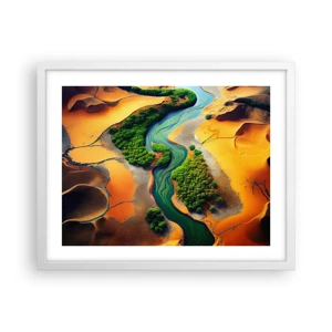 Poster in white frmae - Life-giving River - 50x40 cm