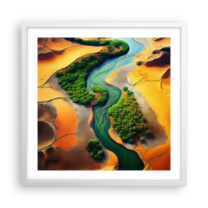 Poster in white frmae - Life-giving River - 50x50 cm