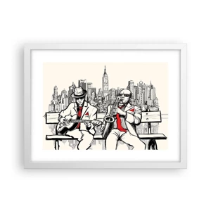 Poster in white frmae - New York Improvisation - 40x30 cm