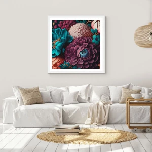 Poster in white frmae - Rich Nature - 30x30 cm