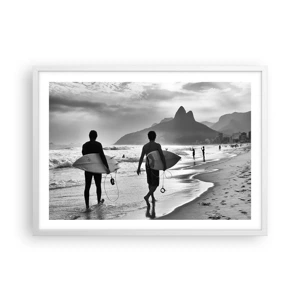 Poster in white frmae - Samba for One Wave - 70x50 cm