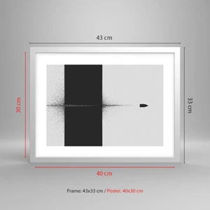 Poster in white frmae - Straight to the Point - 40x30 cm