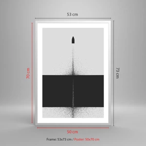 Poster in white frmae - Straight to the Point - 50x70 cm