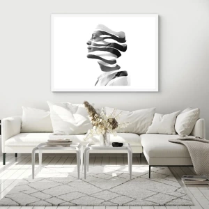 Poster in white frmae - Surrealistic Portrait - 100x70 cm