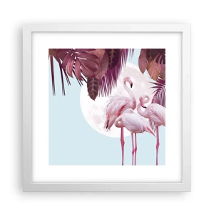 Poster in white frmae - Three Bird Graces - 30x30 cm