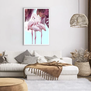 Poster in white frmae - Three Bird Graces - 70x100 cm