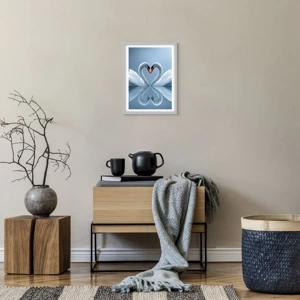 Poster in white frmae - Time for Love - 30x40 cm