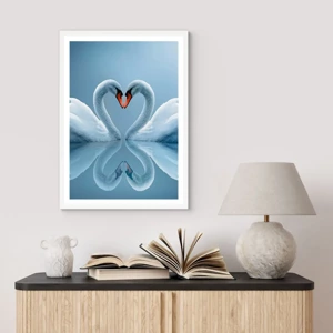 Poster in white frmae - Time for Love - 30x40 cm