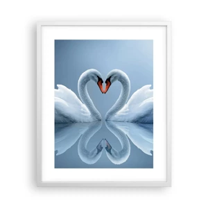 Poster in white frmae - Time for Love - 40x50 cm