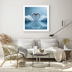 Poster in white frmae - Time for Love - 50x50 cm