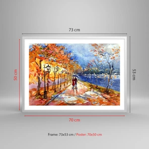 Poster in white frmae - Together to the Limit of Time  - 70x50 cm