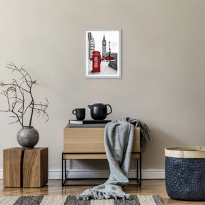 Poster in white frmae - Undoubtedly London - 30x40 cm