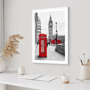 Poster in white frmae - Undoubtedly London - 30x40 cm