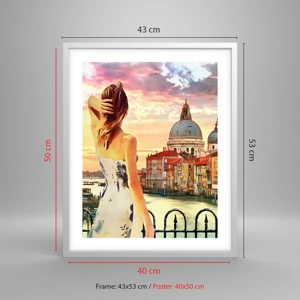 Poster in white frmae - Venice Adventure - 40x50 cm