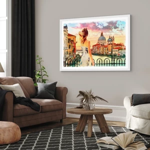 Poster in white frmae - Venice Adventure - 70x50 cm