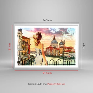 Poster in white frmae - Venice Adventure - 91x61 cm