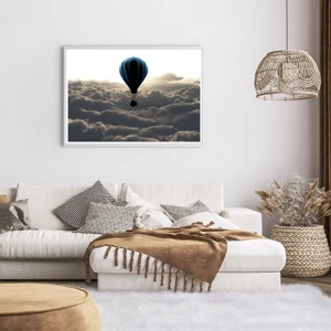 Poster in white frmae - Wanderer above Clouds - 100x70 cm