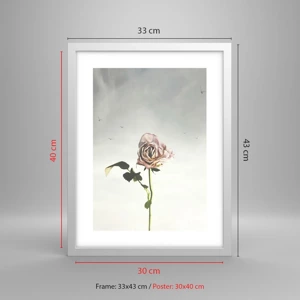 Poster in white frmae - Welcoming of Spring - 30x40 cm